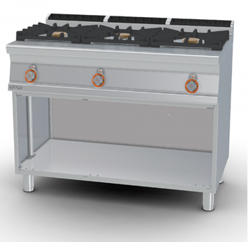 Bếp âu 3 đầu đốt dùng gas LOTUS PC3-712G