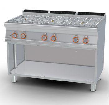 Bếp âu 6 đầu đốt dùng gas LOTUS PCA-712GP