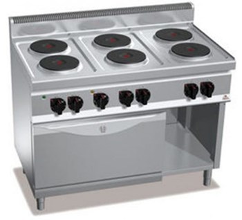 Bếp âu 6 có lò nướng dùng điện Berto’s E7P6+FE1