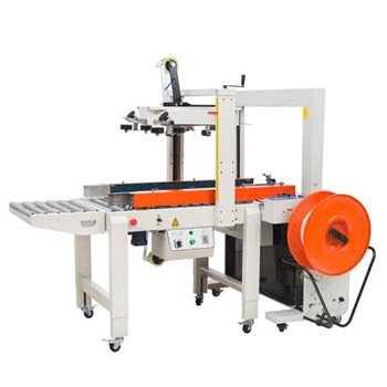 Tổ hợp máy dán thùng carton kết hợp đai dây liên tục (FXC-5050A+DBA-200)