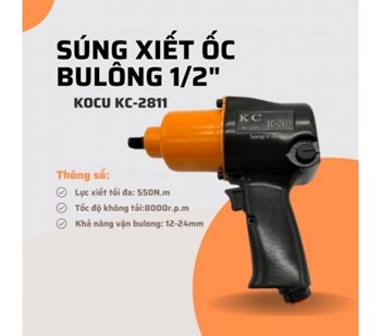 Súng bu lông 2 búa 1/2 inch Kocu KC-2811