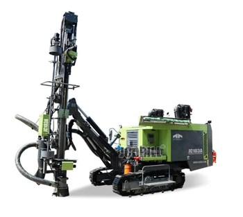 Crawler gắn áp suất cao DTH đá thổi khoan với bộ thu bụi JC103A