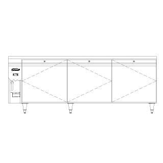 Bàn lạnh 3 cửa 2 chế độ Williams Emerald E3R(J) (điều khiển từ xa)