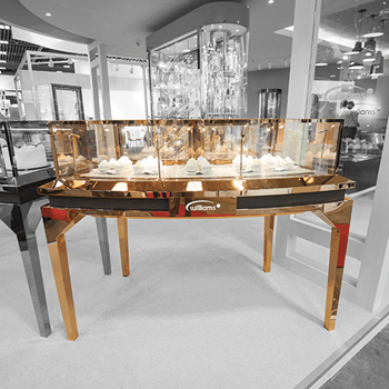 Tủ trưng bày bánh hình vòng cung 