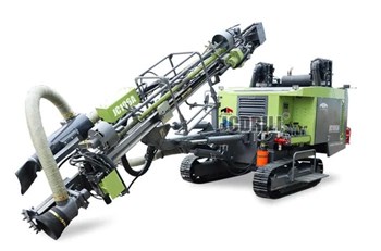 Máy diesel Crawler DTH khoan với máy nén tích hợp để thổi đá JC106A 