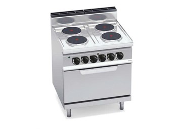 Bếp điện 4 mặt tròn với lò nướng điện 2/1 E7P4+FE