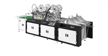 Máy dán băng keo 2 mặt hộp giấy DT 850/1200S tự động (có cuộn dây)