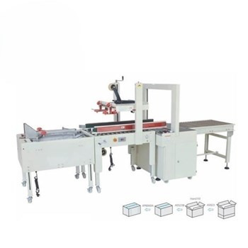 Dây chuyền dán thùng carton có đóng đai 1 lần MK-APLCSS02