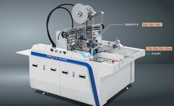 Máy dán băng keo 2 mặt bán tự động (Đẩy tay)