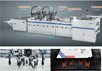 Máy dán băng dính 2 mặt đầu hút giấy SJ-90FD