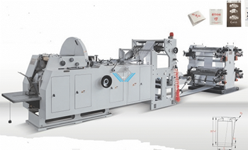 Máy dán túi thực phẩm đáy nhọn + in flexo LILIN LMD-400