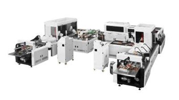 Máy làm bìa cứng tự động liên hoàn (Dán sắt, dán giấy lót) QFM-600BY