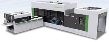 Máy làm túi giấy 3D tự động (Xỏ dây thành phẩm) TECH-P400