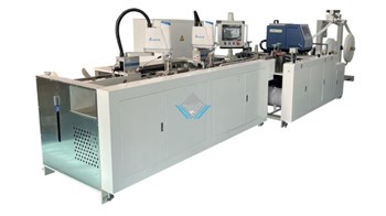 Máy vào quai túi giấy tự động (2 robot) FY-168