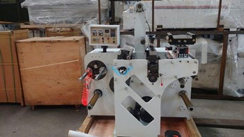 Máy bế tem decal trắng (Trục thu đôi) DCT-320