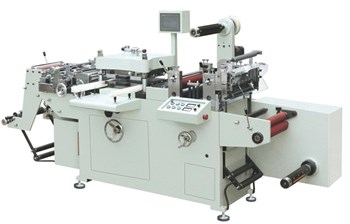 Máy bế tem nhãn cuộn (Có bàn thu giấy) KMFJ-450M