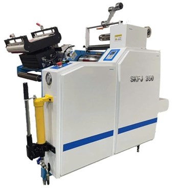 Máy cán màng tem nhãn dạng cuộn (Chỉnh lệch tự động) SKFJ-350