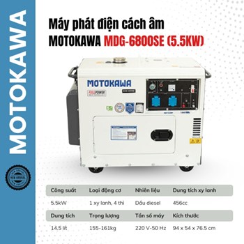 Máy phát điện chạy dầu MOTOKAWA - MDG6800SE (5.5 KW) 