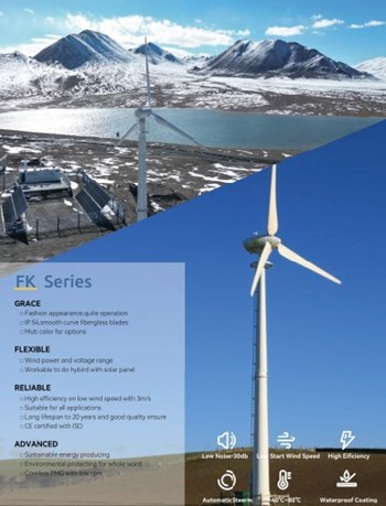 Turbine gió trục ngang dòng FK Series FK-40KW/FK-50KW