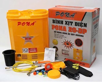 Bình Xịt Điện Phun Thuốc 20 Lít Pona 20-DP (ắc qui 12V12Ah)