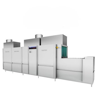 MÁY RỬA KHAY CÔNG NGHIỆP BĂNG CHUYỀN Có chức năng sấy Hansonic HDF-2003S