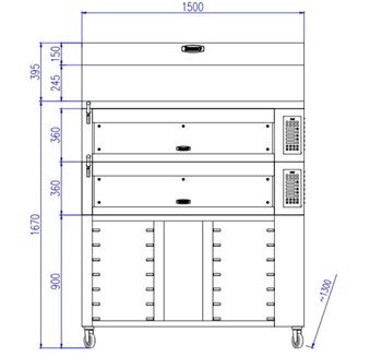 Lò nướng bánh Bresso HBWO-3002-ZS2