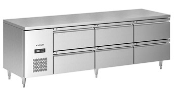 Bàn mát inox 6 ngăn kéo Klaus KDC-2.1-3N