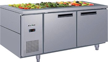 Bàn salad 2 cánh inox Klaus C-PFS-2SD