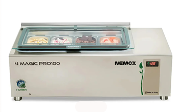 Tủ Trưng Bày Kem Gelato Để Bàn Nemox 4 Magic Pro 100 I-Green