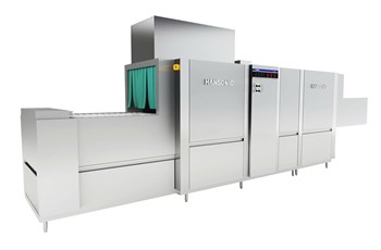 Máy rửa khay công nghiệp băng chuyền có chức năng sấy Hasonic HDF-561G