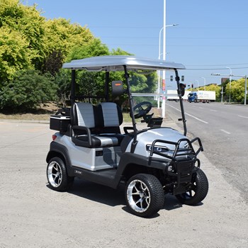 Xe golf 2 chỗ ngồi có thùng chở hàng E2B màu trắng 