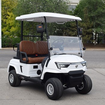 Xe golf 2 chỗ ngồi E2 màu trắng 