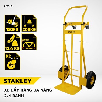 Xe đẩy hàng chuyển đổi 2 – 4 bánh Stanley MT519 