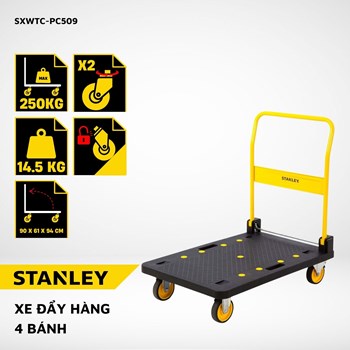 Xe đẩy hàng 4 bánh Stanley PC509 – Tải trọng 250kg 
