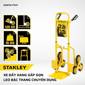 Xe đẩy hàng leo cầu thang Stanley FT521 – Tải trọng 120kg 