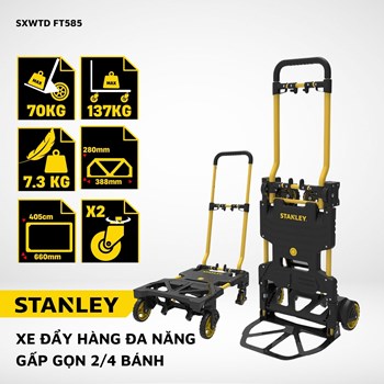 Xe đẩy hàng chuyển đổi 2 – 4 bánh Stanley FT585 
