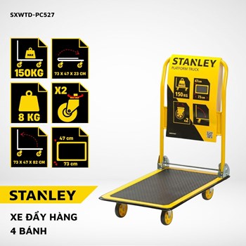 Xe đẩy hàng 4 bánh Stanley PC527 – Tải trọng 150kg  