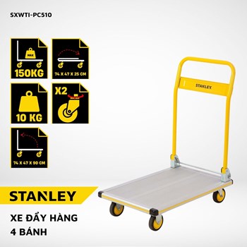 Xe đẩy hàng 4 bánh Stanley PC510 – Tải trọng 150/160kg 