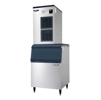 Máy làm đá bán nguyệt Lassele LMI-650A + Thùng đá LB-500S
