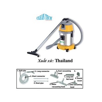 Máy hút bụi công nghiệp CleanTech CT 115 (01 Motor)  