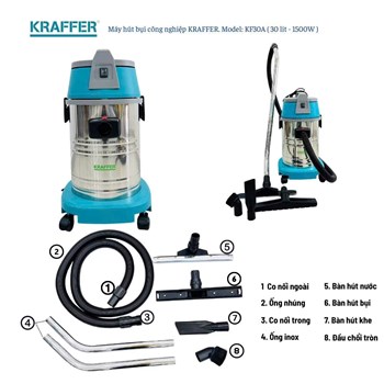 Máy hút bụi công nghiệp Kraffer KF30A