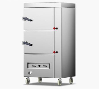 Tủ hấp công nghiệp 2 cửa dùng gas 10 khay CHINENG 