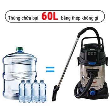 Máy hút bụi và nước công nghiệp Kewin KN603S – Máy hút bụi nhà xưởng 60 lít 4500W (HEPA)