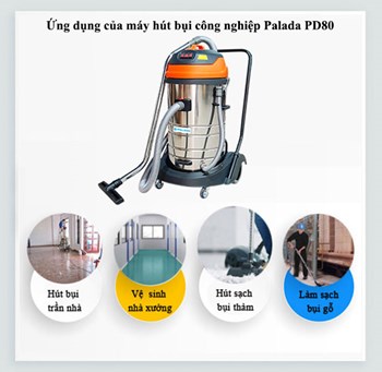 Máy hút bụi công nghiệp nhà xưởng Palada PD80H