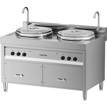 Bếp luộc mì đa năng công nghiệp CHINENG CN-8146-STL-D45×2