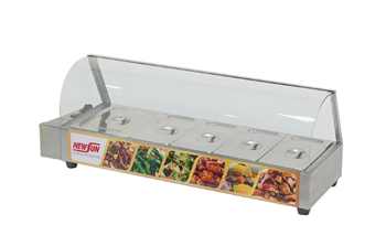 Bàn hâm nóng thức ăn có kính OKASU HBM-150 