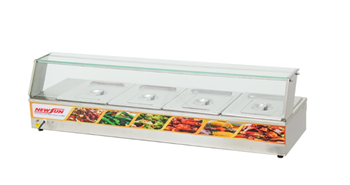 Bàn hâm nóng thức ăn có kính OKASU HBM-4D 