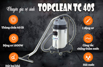 Máy hút bụi, hút nước TopClean TC40S