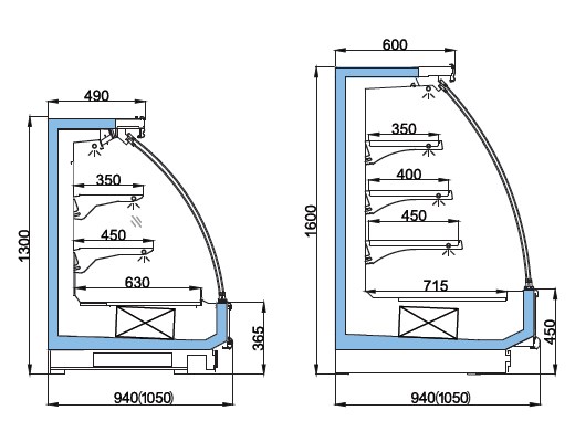 tu mat trung bay sieu thi opo sms2d2-10ssd hinh 1