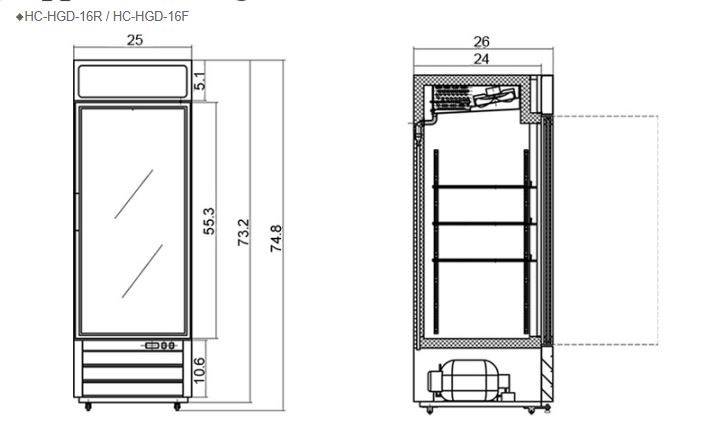 tu mat 1 canh kinh cua keo firscool hc-hgd-16r hinh 1